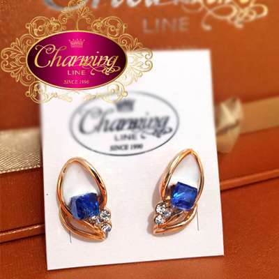 Dark blue Stone  Earrings